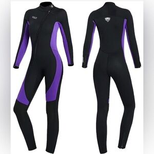 NWT Skyone Dive&Sail Purple Full Body Wetsuit 3MM Neoprene Thermal Women Men XL